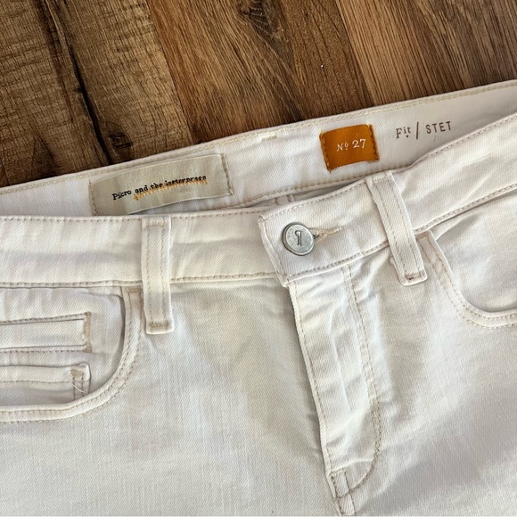 Anthropologie Pilcro and the Letterpress Stet Fit White Denim Shorts 27 - Picture 6 of 8